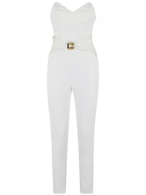 JUMPSUIT WITH MACRO BOW ELISABETTA FRANCHI | TU03951E2360 avorio